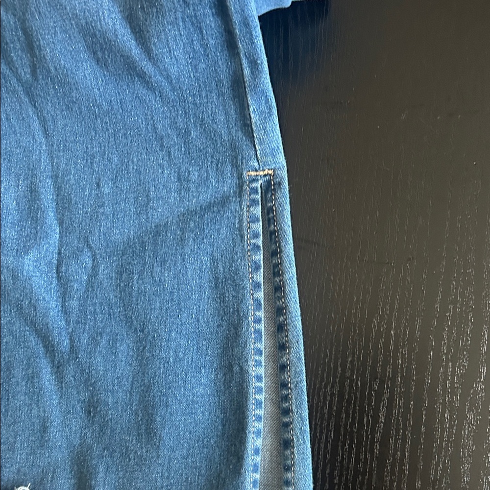 YMI Blue Flare Jeans with Distressed Details - Picture 4 of 6